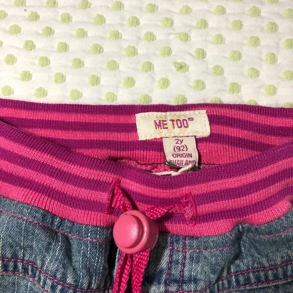ME TOO-GIRL JEANS SIZE 2Y PINK & BLUE NWT
